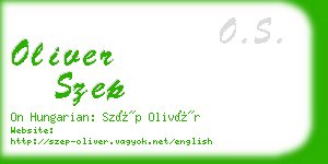 oliver szep business card